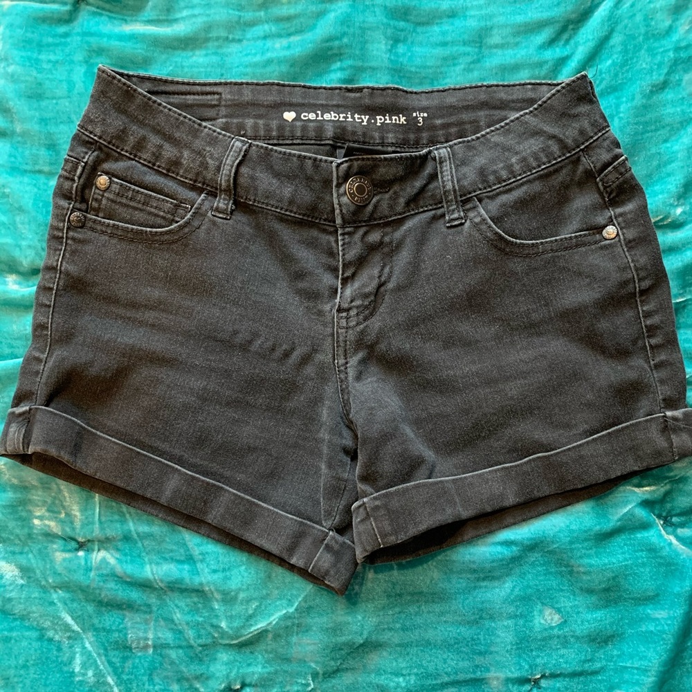Black Jean Shorts